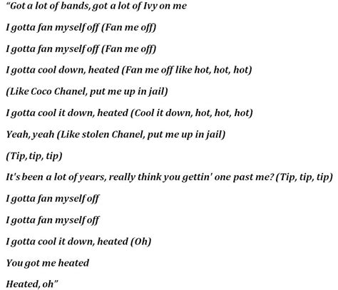 lyrics to heated by beyoncé.